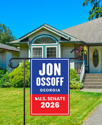 Jon Ossoff For Georgia Senate 2026 Garden Flag, Double Sided, 2026 Senate Flag, Elections Flag, Anti-Trump Sign, Race Red White & Blue Flag