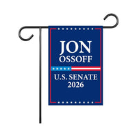 Jon Ossoff For Georgia Senate 2026 Garden Flag, Double Sided, 2026 Senate Flag, Elections Flag, Anti-Trump Sign, Race Red White & Blue Flag