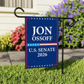 Jon Ossoff For Georgia Senate 2026 Garden Flag, Double Sided, 2026 Senate Flag, Elections Flag, Anti-Trump Sign, Race Red White & Blue Flag