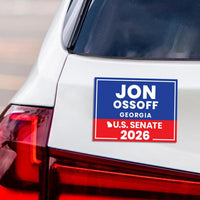 Jon Ossoff For Georgia Senate 2026 Car Magnet - Vote Jon Ossoff Vehicle Magnet, Anti-Trump, Georgia Senate Elections 2026 Magnet - 6" x 4.5"