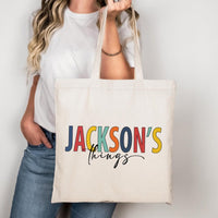 Personalized Kids Tote Bag, Custom Name Tote Bag, Back to School Bag, Personalized Kids Gift, Toddler Name Bag, Daycare Tote Bag Gift