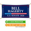 Bill Hagerty For Tennessee U.S. Senate Banner Sign, 13 oz Waterproof US Senate Election 2026, Republican Vinyl Banner With Metal Grommets
