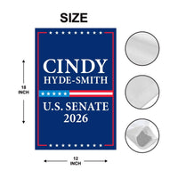 Cindy Hyde-Smith For Mississippi Senate 2026 Garden Flag, Double Sided, 2026 Senate Flag, Elections Flag, Race Red White & Blue Flag