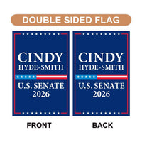 Cindy Hyde-Smith For Mississippi Senate 2026 Garden Flag, Double Sided, 2026 Senate Flag, Elections Flag, Race Red White & Blue Flag