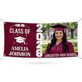 Graduation Banner, Custom Photo Vinyl Banner, Class of 2026, Graduation 2026, Personalized School Banner with Name Photo Decor