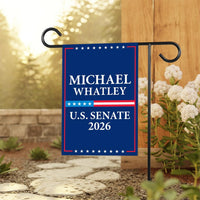 Michael Whatley For North Carolina Senate 2026 Garden Flag, Double Sided, 2026 Senate Flag, Elections Flag, Race Red White & Blue Flag