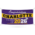 Graduation Banner, Custom Name School Vinyl Banner, Class of 2026, Graduation 2026, Congrats Grad Banner for High School College