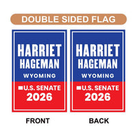 Harriet Hageman For Wyoming Senate 2026 Garden Flag, Double Sided, 2026 Senate Flag, Elections Flag, Race Red White & Blue Flag