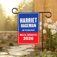 Harriet Hageman For Wyoming Senate 2026 Garden Flag, Double Sided, 2026 Senate Flag, Elections Flag, Race Red White & Blue Flag