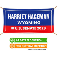 Harriet Hageman For Wyoming U.S. Senate Banner Sign, 13 oz Waterproof US Senate Election 2026, Senate Vinyl Banner With Metal Grommets
