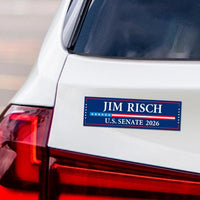 Jim Risch For Idaho Senate 2026 Car Magnet - Vote Jim Risch Vehicle Magnet, Republican, Idaho Senate Elections 2026 Magnet - 10" x 3"