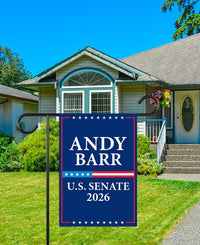Andy Barr For Kentucky Senate 2026 Garden Flag, Double Sided, 2026 Senate Flag, Elections Flag, Race Red White & Blue Flag