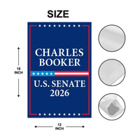 Charles Booker For Kentucky Senate 2026 Garden Flag, Double Sided, 2026 Senate Flag, Elections Flag, Race Red White & Blue Flag