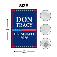 Don Tracy For Illinois Senate 2026 Garden Flag, Double Sided, 2026 Senate Flag, Elections Flag, Race Red White & Blue Flag