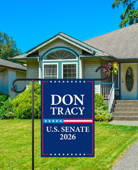 Don Tracy For Illinois Senate 2026 Garden Flag, Double Sided, 2026 Senate Flag, Elections Flag, Race Red White & Blue Flag