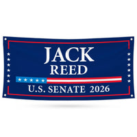 Jack Reed For Rhode Island U.S. Senate Banner Sign, 13 oz Waterproof US Senate Election 2026, Democratic Vinyl Banner With Metal Grommets