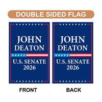 John Deaton For Massachusetts Senate 2026 Garden Flag, Double Sided, 2026 Senate Flag, Elections Flag, Republic, Race Red White & Blue Flag