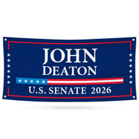 John Deaton For Massachusetts U.S. Senate Banner Sign, 13 oz Waterproof US Senate Election 2026, Republican Vinyl Banner With Metal Grommets