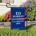 Ed Markey For Massachusetts Senate 2026 Garden Flag, Double Sided, 2026 Senate Flag, Elections Flag, Anti-Trump, Race Red White & Blue Flag