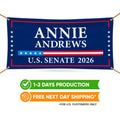 Annie Andrews For South Carolina U.S. Senate Banner Sign, 13 oz Waterproof US Senate Election 2026 Vinyl Banner With Metal Grommets