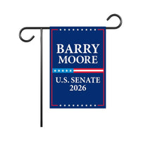 Barry Moore For Alabama Senate 2026 Garden Flag, Double Sided, 2026 Senate Flag, Elections Flag, Race Red White & Blue Flag