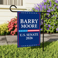 Barry Moore For Alabama Senate 2026 Garden Flag, Double Sided, 2026 Senate Flag, Elections Flag, Race Red White & Blue Flag