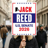Jack Reed For Rhode Island Senate 2026 Election Sign, Anti-Trump Sign, Political Campaign Sign, Senate Election 2026 Race Poster Sign