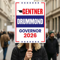 Gentner Drummond For Oklahoma Governor 2026 Election Sign, Political Campaign Sign, Republican, Governor Election 2026 Race Poster Sign