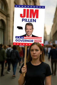 Jim Pillen For Nebraska Governor 2026 Election Sign, Political Campaign Sign, Republican party, Governor Election 2026 Race Poster Sign