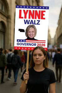 Lynne Walz For Nebraska Governor 2026 Election Sign, Political Campaign Sign, Democratic party, Governor Election 2026 Race Poster Sign