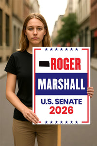 Roger Marshall For Kansas Senate 2026 Election Sign, Republican Party, Political Campaign Sign, Senate Election 2026 Race Poster Sign