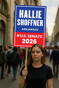 Hallie Shoffner For Arkansas Senate 2026 Election Sign, Political Campaign Sign, Senate Election 2026 Race Poster Sign