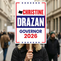 Christine Drazan For Oregon Governor 2026 Election Sign, Political Campaign Sign, Republican party, Governor Election 2026 Race Poster Sign