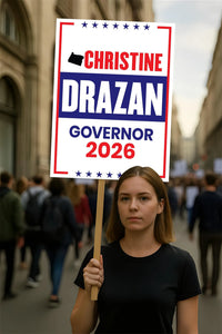 Christine Drazan For Oregon Governor 2026 Election Sign, Political Campaign Sign, Republican party, Governor Election 2026 Race Poster Sign
