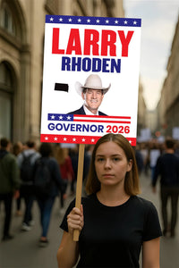 Larry Rhoden For South Dakota Governor 2026 Election Sign, Political Campaign Sign, Republic party, Governor Election 2026 Race Poster Sign