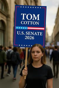 Tom Cotton For Arkansas Senate 2026 Election Sign, Political Campaign Sign, Senate Election 2026 Race Poster Sign
