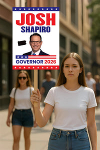 Josh Shapiro For Pennsylvania Governor 2026 Election Sign, Political Campaign Sign, Democrate, Governor Election 2026 Race Poster Sign