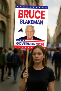 Bruce Blakeman For New York Governor 2026 Election Sign, Political Campaign Sign, Republican party, Governor Election 2026 Race Poster Sign