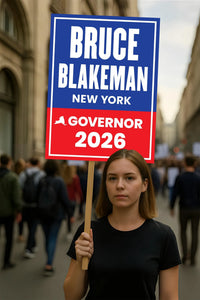 Bruce Blakeman For New York Governor 2026 Election Sign, Political Campaign Sign, Republican party, Governor Election 2026 Race Poster Sign
