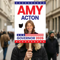 Amy Acton For Ohio Governor 2026 Election Sign, Political Campaign Sign, Democratic party, Governor Election 2026 Race Poster Sign