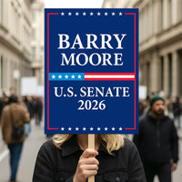 Barry Moore For Alabama Senate 2026 Election Sign, Political Campaign Sign, Senate Election 2026 Race Poster Sign