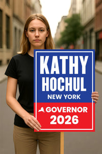 Kathy Hochul For New York Governor 2026 Election Sign, Political Campaign Sign, Democratic party, Governor Election 2026 Race Poster Sign
