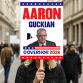 Aaron Guckian For Rhode Island Governor 2026 Election Sign, Political Campaign Sign, Republican, Governor Election 2026 Race Poster Sign