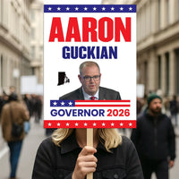 Aaron Guckian For Rhode Island Governor 2026 Election Sign, Political Campaign Sign, Republican, Governor Election 2026 Race Poster Sign
