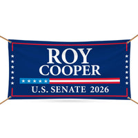 Roy Cooper For North Carolina U.S. Senate Banner Sign, 13 oz Waterproof US Senate Election 2026, Vinyl Banner With Metal Grommets