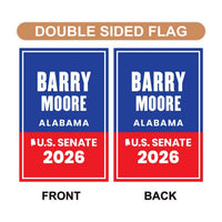 Barry Moore For Alabama Senate 2026 Garden Flag, Double Sided, 2026 Senate Flag, Elections Flag, Race Red White & Blue Flag