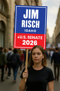 Jim Risch For Idaho Senate 2026 Election Sign, Republican Party, Political Campaign Sign, Senate Election 2026 Race Poster Sign