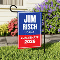Jim Risch For Idaho Senate 2026 Garden Flag, Double Sided, 2026 Senate Flag, Elections Flag, Republican Sign, Race Red White & Blue Flag