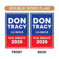 Don Tracy For Illinois Senate 2026 Garden Flag, Double Sided, 2026 Senate Flag, Elections Flag, Race Red White & Blue Flag
