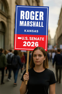 Roger Marshall For Kansas Senate 2026 Election Sign, Republican Party, Political Campaign Sign, Senate Election 2026 Race Poster Sign